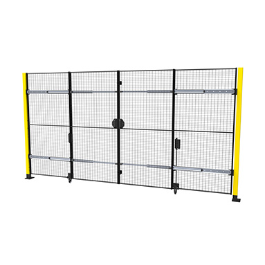 Porte battante et coulissante avec fermeture centrale