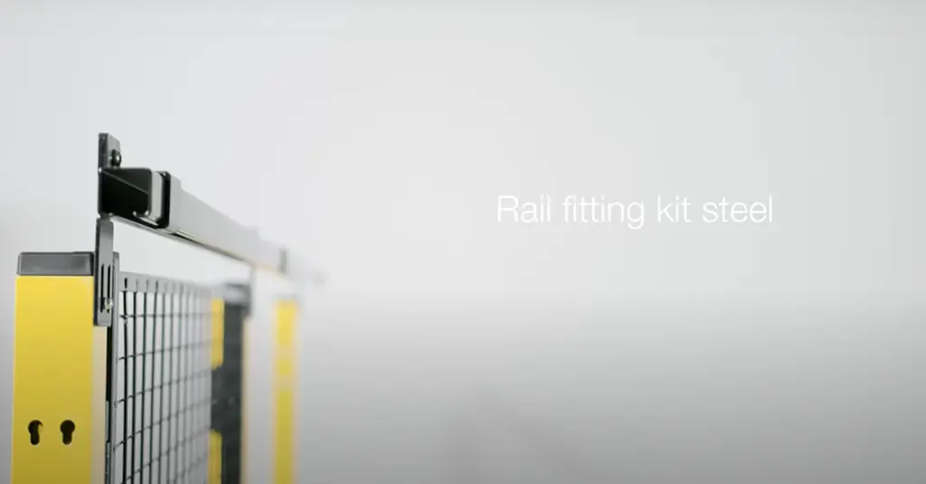 Insrtallaion d'une Kit de montage de rails pour portes coulissantes, acier avec Axelent