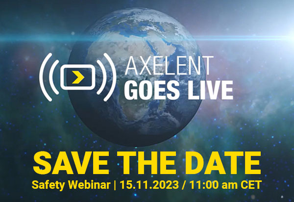 SAVE THE DATE - Axelent Safety Webinar le 15 Novembre à 11h00. 