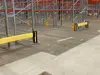 impact protection barrier in yellow and black protection warehouses
