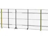 Porte coulissante double sans rail avec fermeture centrale