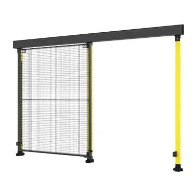 Porte coulissante double à recouvrement