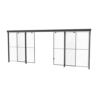 Porte coulissante simple avec fermeture centrale