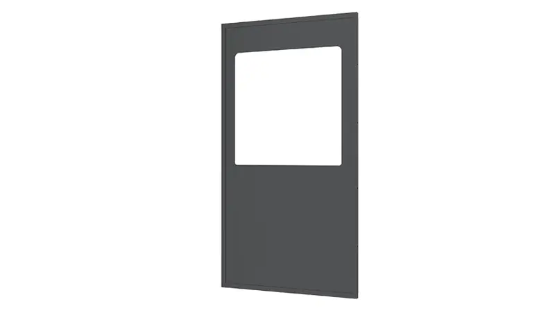 Sheet metal panel with window