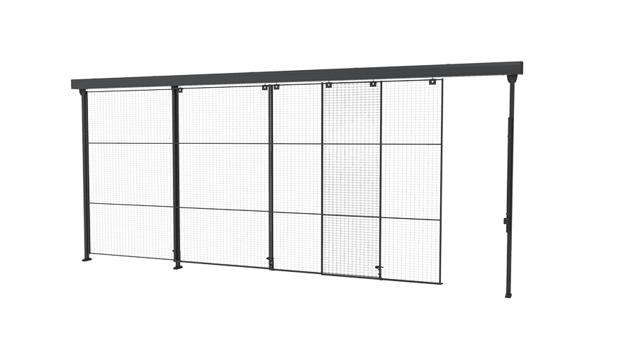 Porte coulissante rail triple