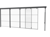 Porte coulissante rail triple